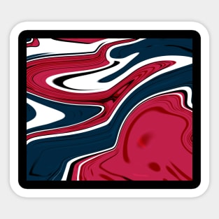 Blue red Marble Waves effect Sticker